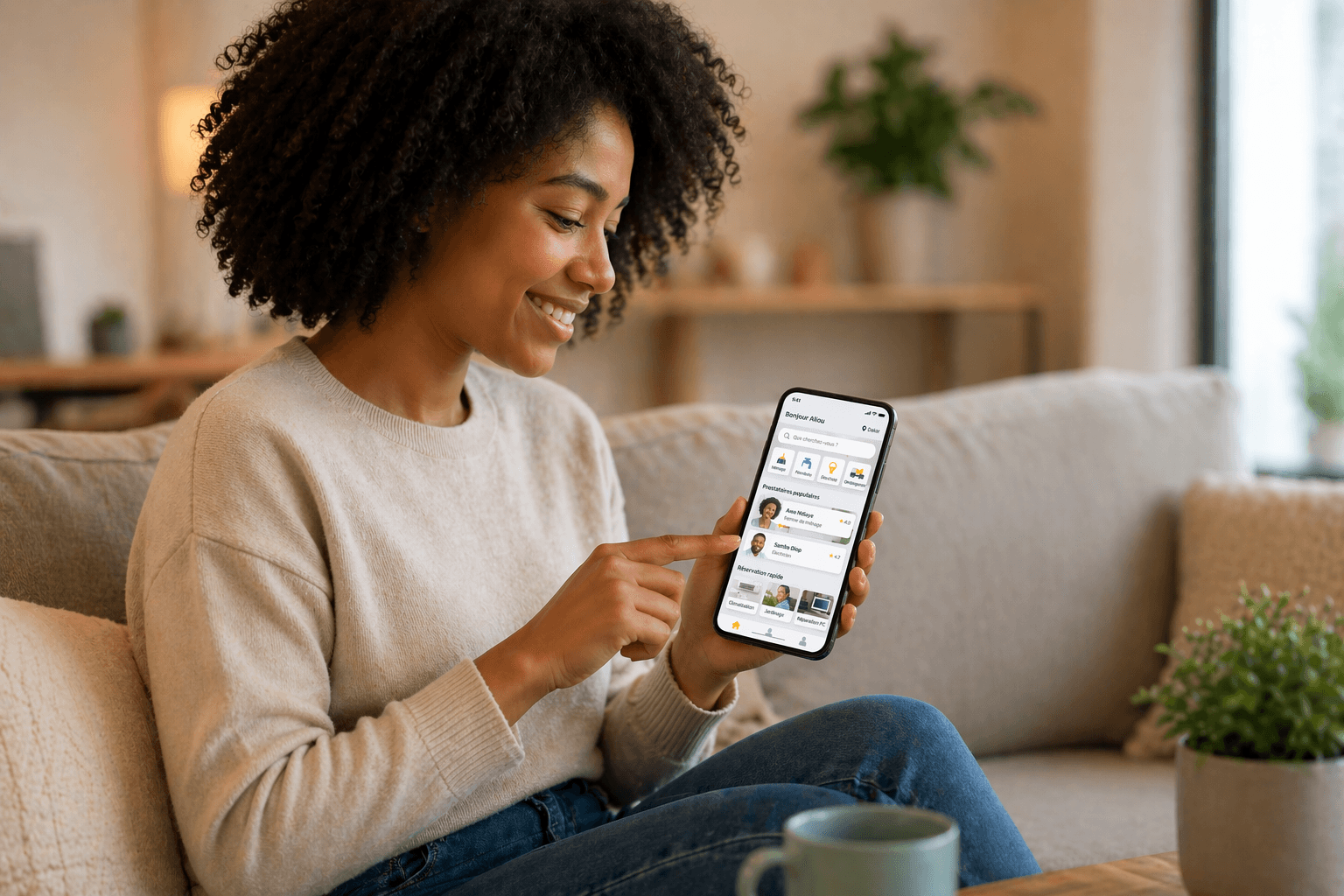 Client commandant un service Noflaye